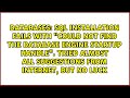 SQL installation fails with 