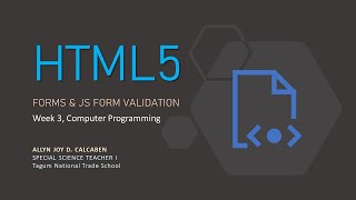 Q2_Week 03 (Part 1) | HTML5 Forms & JavaScript Form Validations