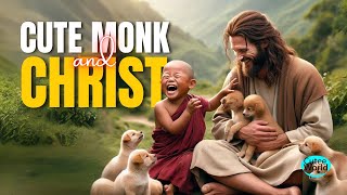 🙏 Adorable Monk \u0026 Jesus Christ Embark on a Journey of Wonders \u0026 Imagination! ✨❤️