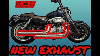 Vance & Hines STRAIGHT SHOTS Exhaust INSTALL on my Harley Davidson Sportster