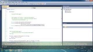 10 Visual Basic Creating and Calling Simple Overloaded Helper Methods