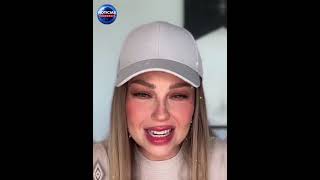 Thalía reaparece IRRECONOCIBLE en nuevo video y recibe críticas por abusar de los filtros #thalia