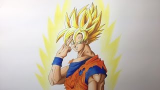 孫悟空 超サイヤ人 描いてみた/Drawing Goku Super Saiyan