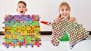 Five Kids in the Magic Pop It story at home school + more Сhildren's videos