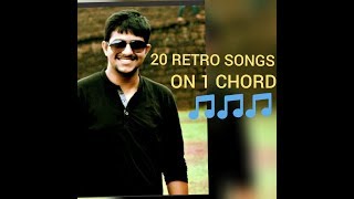 Old Hindi Songs Mashup | 20 Songs On ONE CHORD Siddharth Slathia  cover by shrikanth mallya