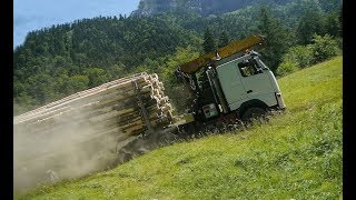 Grumier VOLVO , montée d'un mur EXTRÊME