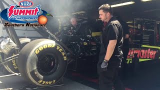 J.R.Todd's Top Fuel Dragster Warmup at the 2016 Southern Nationals