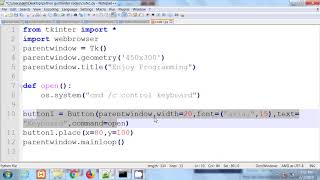 Python tkinter | Open Any WebSite On Button Click