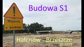 Przejazd wzdłuż budowy S1 na odcinku Bielsko-Biała - Brzeszcze [2023.10] Time Lapse