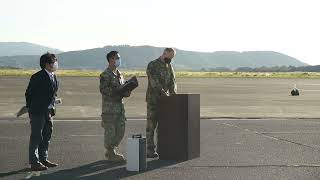 Lt. Col Kelly delivers remarks at 319 ERS Demonstration Flight