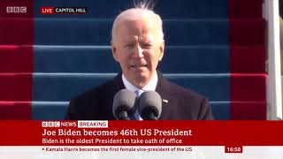 President Biden inauguration speech in full