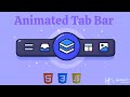 Get creative with an animated tab bar using HTML and CSS - it's easier than you think! #animation 