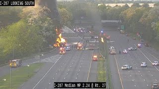 New Jersey: Moments Immediately After Tanker Truck Crash & Explosion - Fire #FOIA