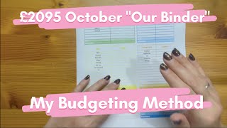 My Budgeting Method || £2095 October Budget \