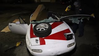 Worlds first windshield less Miata! Copying DDE’s Lambo aperta!!