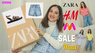 Zara H\u0026M Myntra Sale Haul | Tops Dresses Footwear \u0026 More | Perklymegs Hindi