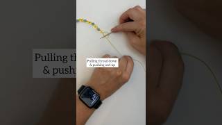 How to knot next to a bead - single thread knotting #diy #bracelet #necklace