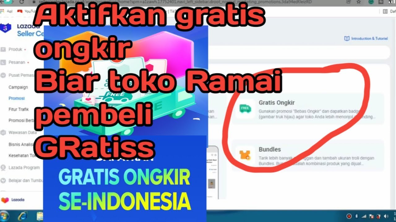 CARA MENGAKTIFKAN GERATIS ONGKOS KIRIM DI LAZADA SELLER | AKTIFKAN ...