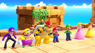 Super Mario Party Minigames - Mario vs Bowser vs Peach vs Luigi (Master Difficulty)