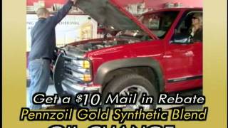 Pennzoil 10 Minute Oil Change $10 Rebate-Fenton