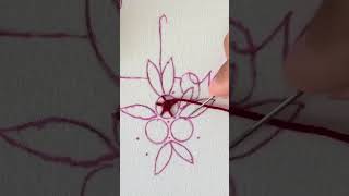 Flower Hand Embroidery / woven rose #shorts #flowers #art #trending #embroidery #youtubeshorts