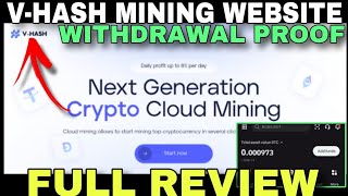 Vhash Mining Website Withdrawal Proof | Vhash Website Real or Fake. Vhash Website Full Review #vhash