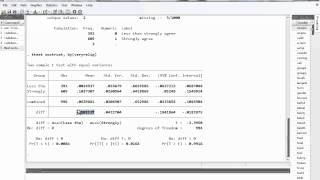 Stata Tutorial: T-test and Wilcoxan (Mann-Whitney) Rank Sum Test