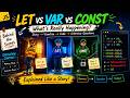 LET vs VAR vs CONST Explained Like a Story | JavaScript Interview Questions