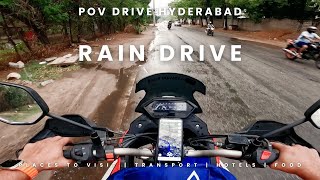 POV | Monsoon rain drive in Hyderabad roads | Godavari Rider