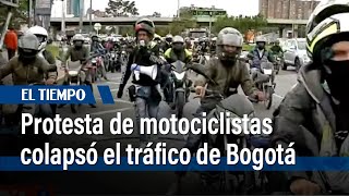 Protesta de motociclistas colapsó el tráfico al occidente de Bogotá | El Tiempo