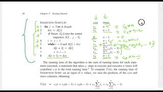Chapter 2 (Part 3)-Calculate running time of Insertion sort, Algorithms-Cormen, let's read together.