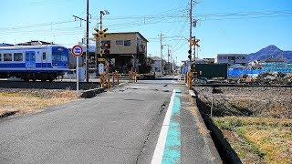 伊豆箱根鉄道・駿豆線【№148】四日町第1踏切・走行・通過映像　静岡県伊豆の国市四日町