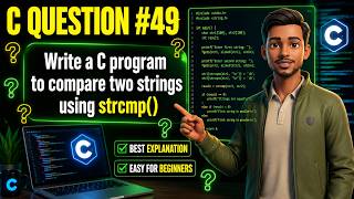 C Programming Question #49 | Compare Two Strings Using strcmp() in C