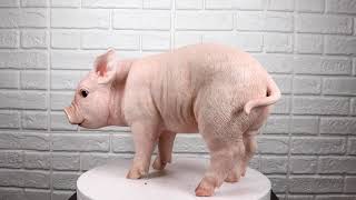 Ebros Large Adorable Realistic Animal Farm Babe Pig Piglet Statue 15\