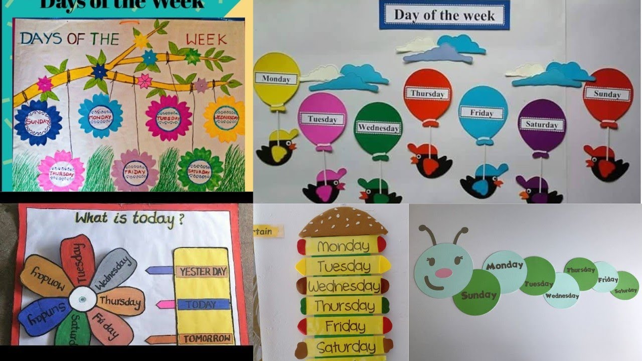 Preschool Days Of The Week Calendar