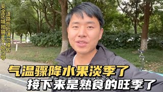 国庆后气温骤降 水果迎来淡季 往后就是熟食的旺季烤红薯依然很卷