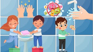 Lave tes Mains 🛀 | Dessin animé bébé | Comptines pour bébé | Chansons pour les Enfants #washing