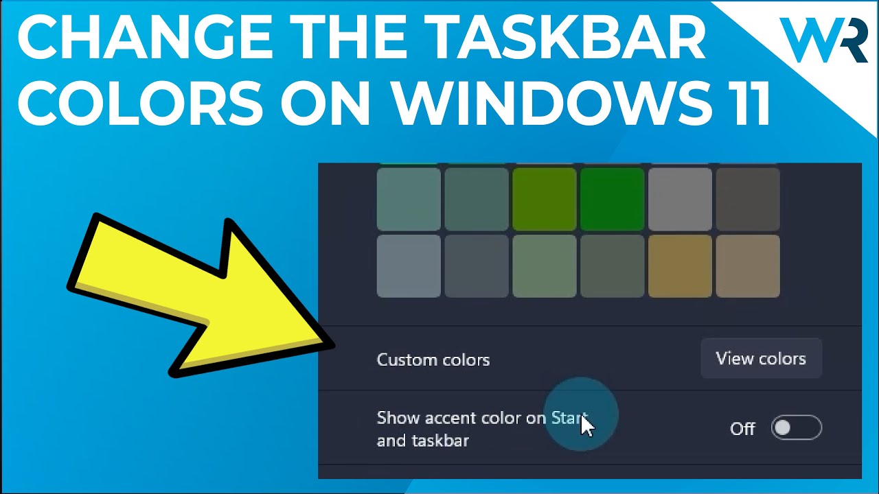 How To Change The Taskbar Color In Windows 11 - YouTube