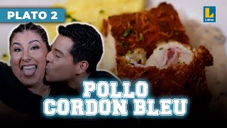 Pollo cordon bleu en salsa de champiñones con puré de papas y arroz | El Gran Chef Famosos