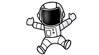 how to draw cute astronaut drawing and painting very easy drawings so cute drawings pencil sketch