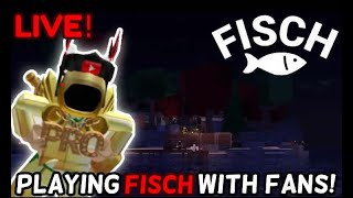 PLAYING ROBLOX FISCH LIVE WITH VIEWERS! (SHORT STREAM) 🔴