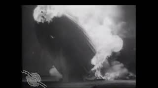 The Hindenburg crashes and burns (1937)