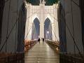 Night Walking on the Classy Brooklyn Bridge. Stunning! #shortvideo #travel #nyc