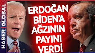Türkiye'yi Hedef Alınca... Erdoğan, Biden'a Ağzının Payını Verdi