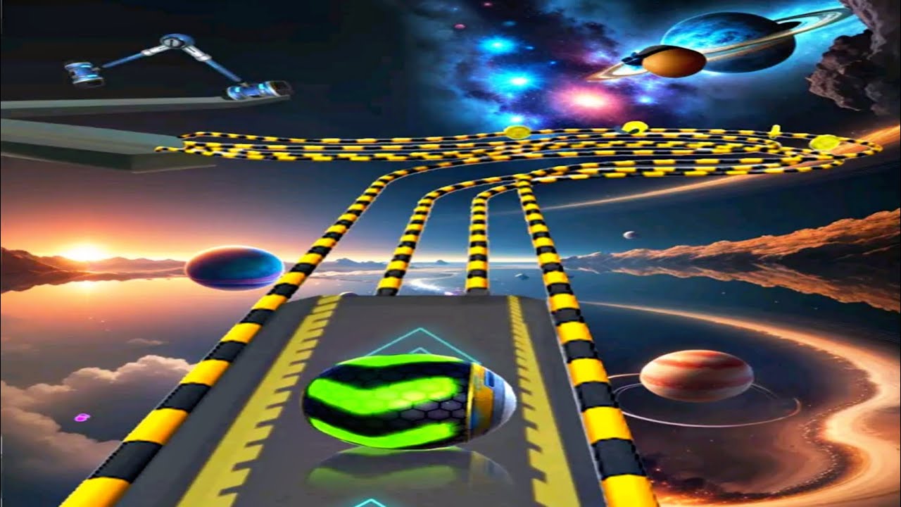 Space Rolling Balls Race Youtube