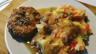 Dutch Stamppot with Pork Burgers and Homemade Gravy