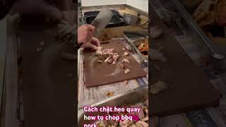 How to chop bbq pork #food