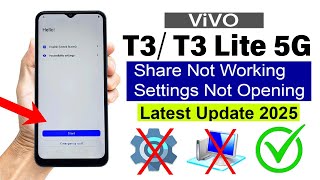 Vivo T3/ T3 Lite 5G : Settings Not Opening -  Google/ FRP Bypass - 100% Working (Without Pc)