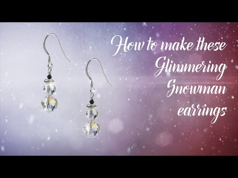 How to make glimmering snowmen earrings | Glass Beads How to make glimmering snowmen earrings | Glass Beads