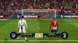 PES 2019 | Atletico Madrid vs Juventus | UEFA Champions League | Penalty shootout | Gameplay PS4